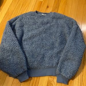 Blue grey Sherpa sweater the gap
